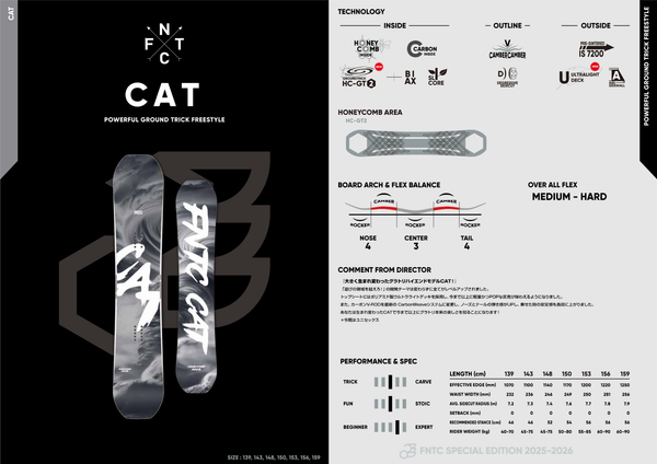 Pre Order 2025-2026 FNTC CAT Snowboards
