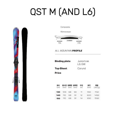 24-25 Salomon (Junior) QST M Skis with L6 Binding