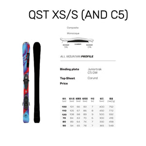 24-25 Salomon (Kids/Junior) QST XS/S Skis with C5 Binding