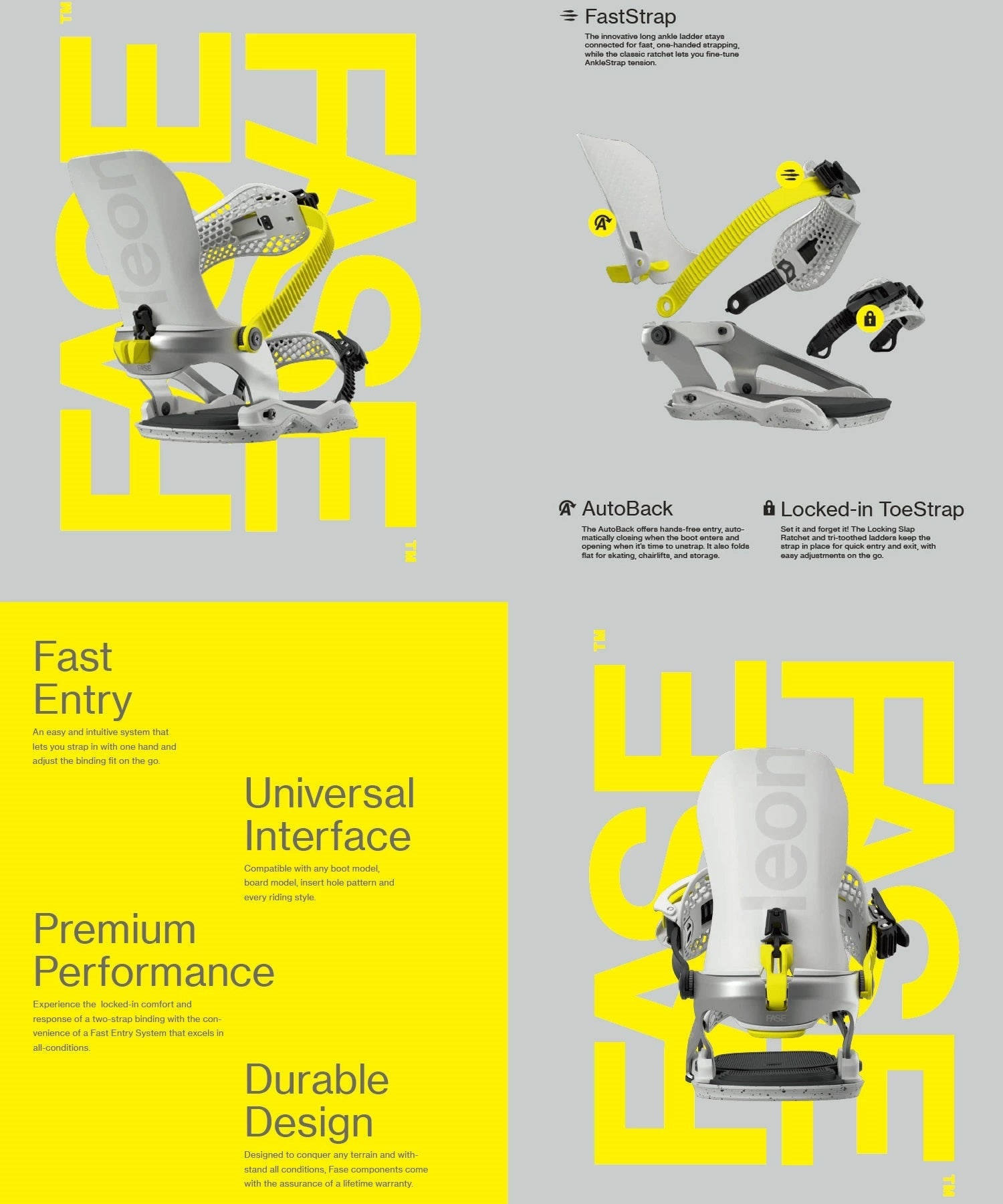 Bataleon Blaster PRO FASE x Tor M/Lサイズ Bataleon Blaster AsymWrap™ FASE® x Tor Snowboard Bindings
