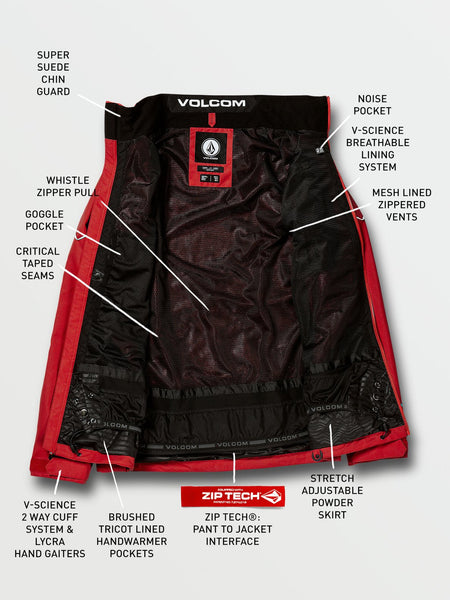 Volcom 2021 - NO HOOD X JACKET - RED G0652114