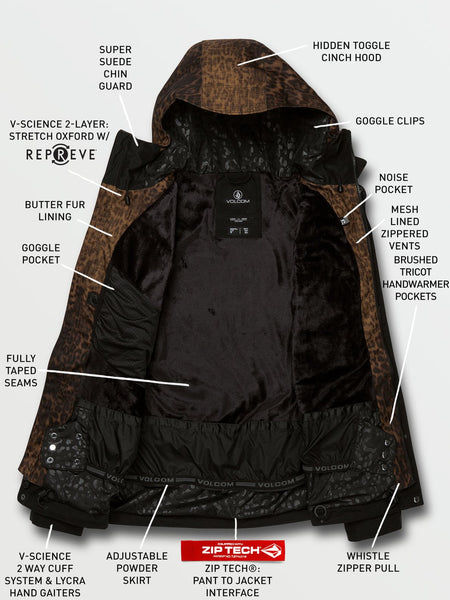 Volcom 2021 - WOMENS KUMA JACKET - BLACK H0652101