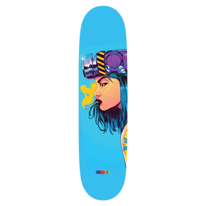 [Skateboard Complete] Colours Carbon Fiber Cyber Girl Deck